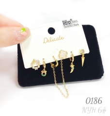 6Pcs Elegant Pendant Earrings Set