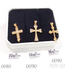 Gilded cross pendants are popular in jewelry