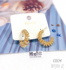 Spiral twist ear studs
