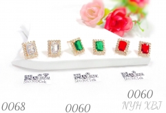 Square zircon earrings are trendy earrings for women