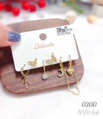 Butterfly Moon Six-piece earrings