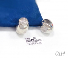Fashionable thick hoop earrings with exquisite 18K silver plating