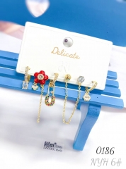 Exquisite and colorful zircon earrings