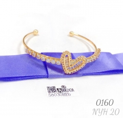 European and American heart-shaped zircon bracelet