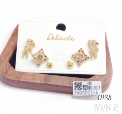 Little Bear Zircon Stud Collection