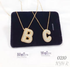 Wholesale BC letter pendant necklaces