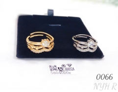 Wholesale gold-plated cubic zirconia wedding rings