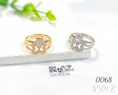 A lovely gold-plated jewelry ring made of Cubic zircon