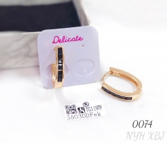 Hot-selling mini black zircon hoop earrings for women