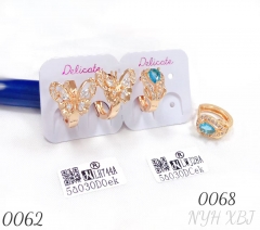 Exquisite butterfly zircon earrings