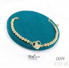 Zircon Butterfly Bead Bracelet