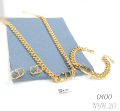 Cuban chain minimalist women's fashion jewelry necklace set