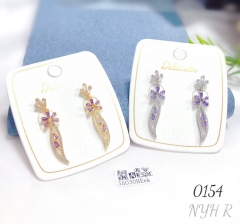 Fashion design sparkling zircon earrings elegant for women