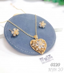 Zircon Heart Pendant Necklace Jewelry Birthday Gift