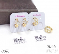 Five-pointed star zircon earrings