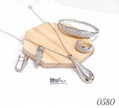 Micro-inlaid zircon four-piece set