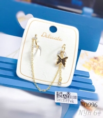 Women's Double Chain Earrings Butterfly Earrings