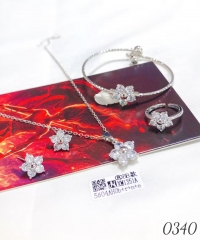 Wholesale set luxury zircon women's jewelry set
