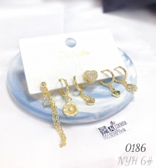 Women's Elegant Zirconia Earring Set