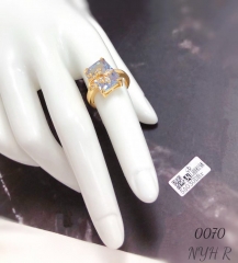 Simple Square Cut Zircon Ring Jewelry