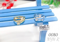 Fashion irregular zircon adjustable ring