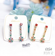 Daily wear earrings crystal flower earrings