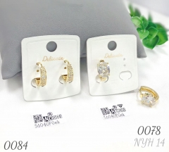 Wholesale zircon earrings women's fashion geometric design