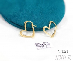 High Quality Gold Plated Heart Shape Earrings Jewelry