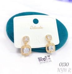 Luxury Women's Zircon Square Vintage Earrings