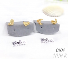 Birthday gift jewelry moon heart shaped earrings