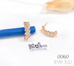 Jewelry 18k gold-plated pavé cubic zirconia earrings