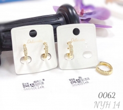 18k gold-plated classic zirconia earrings