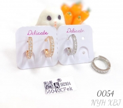 18k gold-plated zircon earrings