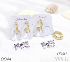 Bamboo-designed small hoop earrings and jewelry