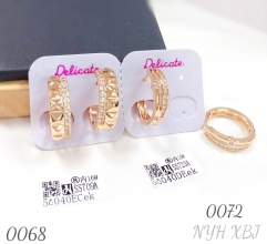 Luxury round zircon earrings suitable for parties