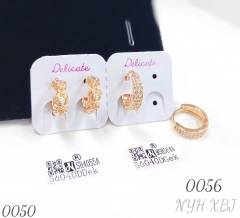 Fashion Flower Zircon Earrings
