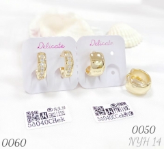 Minimalist glossy hoop earrings for women's jewelry