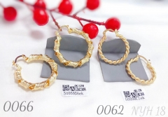 Twisted gold earrings