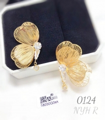 Butterfly diamond earrings