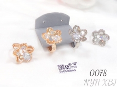 Diamond plum blossom earrings