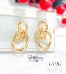 Cross-ring earrings