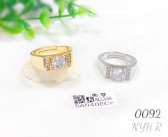 A luxurious man's engagement wedding with a zircon ring