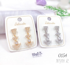 Full diamond double layer shanxing earrings