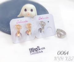 Interwoven diamond earrings