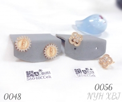 Sun earrings with diamonds Four-leaf clover earrings with diamonds