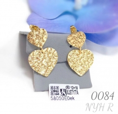 Double heart earrings
