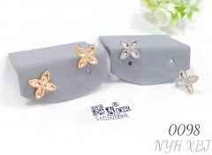 Small four-leaf clover earrings