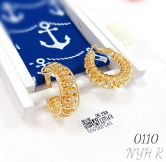 Spring hoop earrings