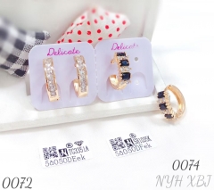 Pure white or black and white diamond earrings