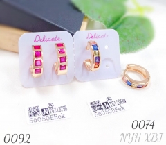 Diamond half earrings